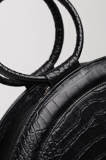 Geantă Rotundă  KAIRA Negru Croco - imagine 4