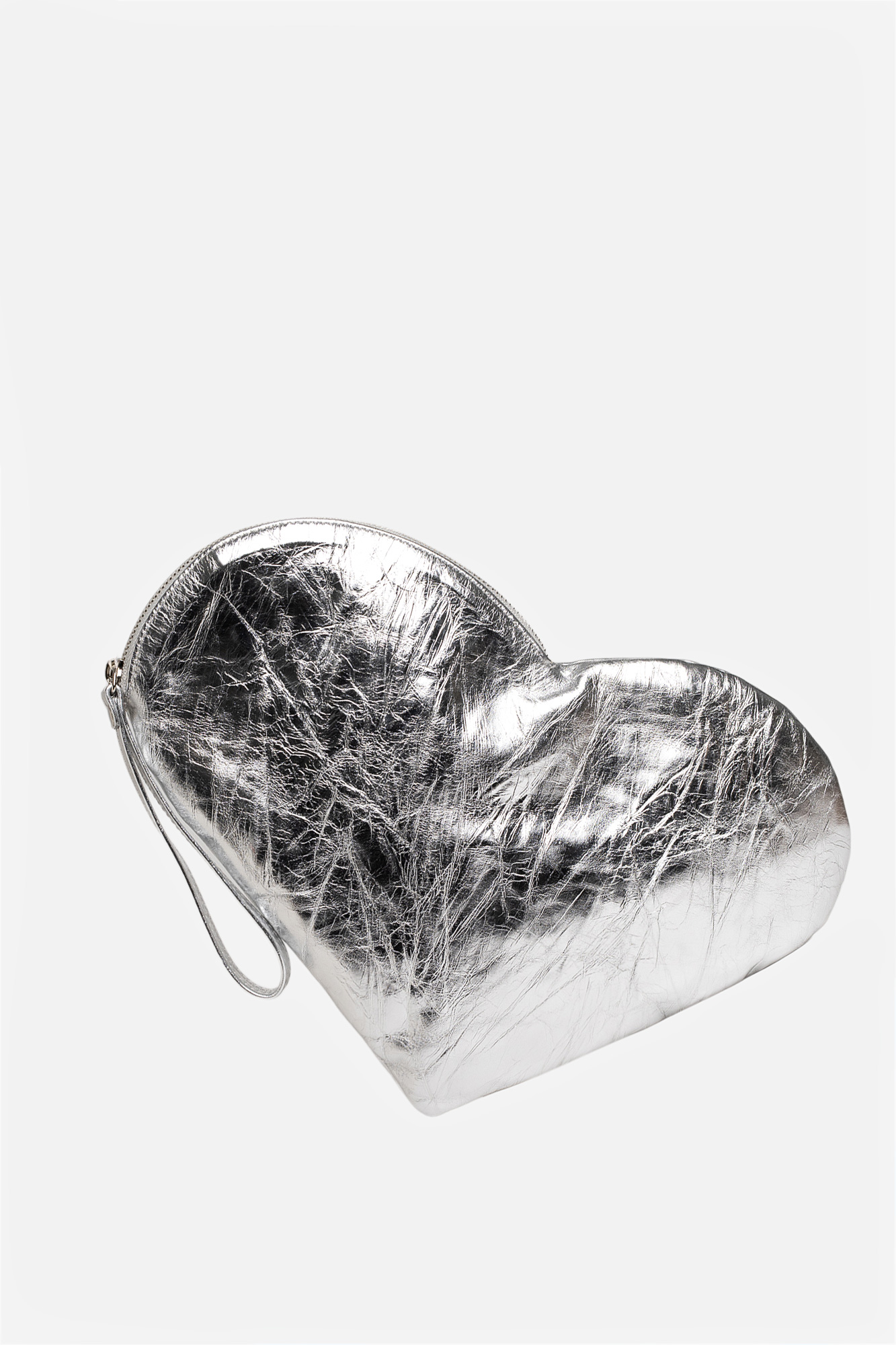 _G1A1597 Geantă Plic Inimă AMOUR silver - imagine 1