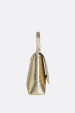 Geantă MINI LOVE Aurie cu Inimă Rebelă Argintie - imagine 4