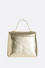 Geantă MINI LOVE Aurie cu Inimă Rebelă Argintie - imagine 5