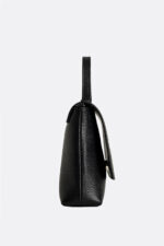 Geantă MINI LOVE Neagră cu Inimă Rebelă Albă - imagine 4