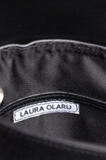 Geantă MINI LOVE Neagră cu Inimă Rebelă Albă - imagine 6