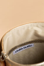 Geantă MINI LOVE Aurie cu Inimă Roșie - imagine 8