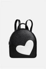 Rucsac ADDA Negru cu Inimă Albă